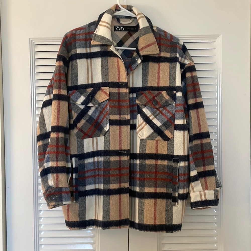 🎉HP🎉 Zara oversized plaid jacket - Picture 1 of 3